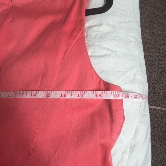 Chaps Coral Pink Fit And Flare Sleeveless Dress with Belt Size 14 NWT MSRP $80 - Picture 11 of 14